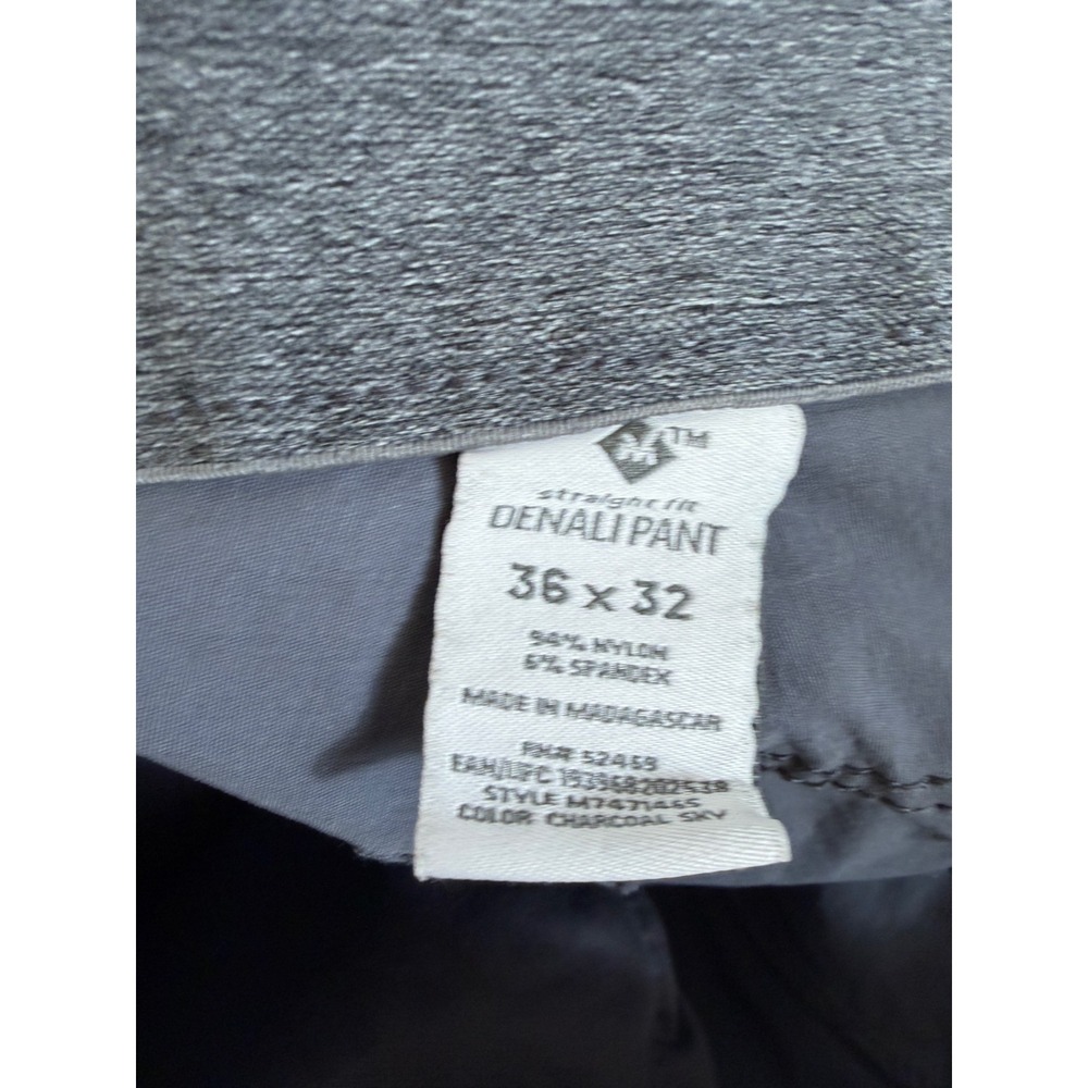 Member's Mark Denali Pant Straight Fit Hiking Utility Charcoal Sky Grey 36x32 - Picture 5 of 5